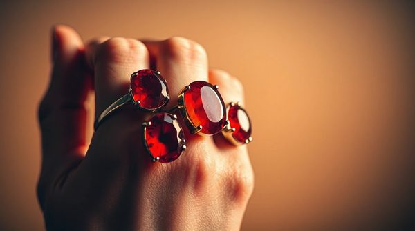Éveillez votre énergie avec nos bagues en pierre rouge